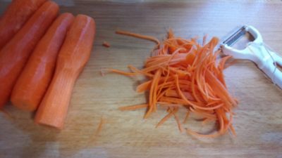 コストコにんじんを千切りした写真