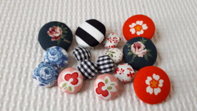 出来上がったくるみボタン達