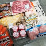 今日買った商品のカゴ